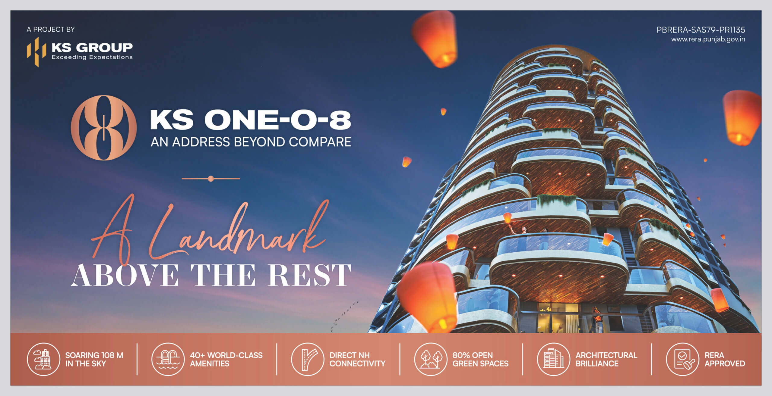 Luxury from New Heights: How KS ONE-O-8 is Redefining Urban Living in Tricity, Punjab